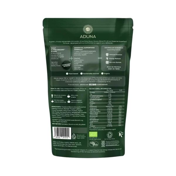 Aduna Superfood Blend - Super-Greens 250g - Grøntpulver