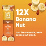 IQBAR Banana Nut Body + Brain Proteinbar - Eske med 12 Bars