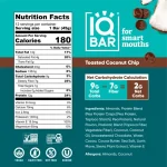 IQBAR Toasted Coconut Chip Body + Brain Proteinbar 45 g x 12