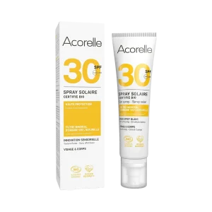 Acorelle Sun Spray SPF 30 <br> Vannfast økologisk solkrem 100 ml