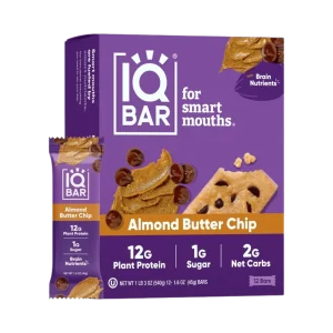 Almond Butter Chip Body + Brain Proteinbar Eske med 12 bars