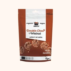 Kookie Cat Vegansk og Glutenfri Cookie Double Choc Walnut Cashew and Oat Mini Cookies 100 g