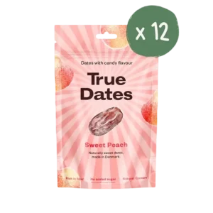 True Dates Sweet Peach 100g - Dadler med Ferskensmak - 12 Poser